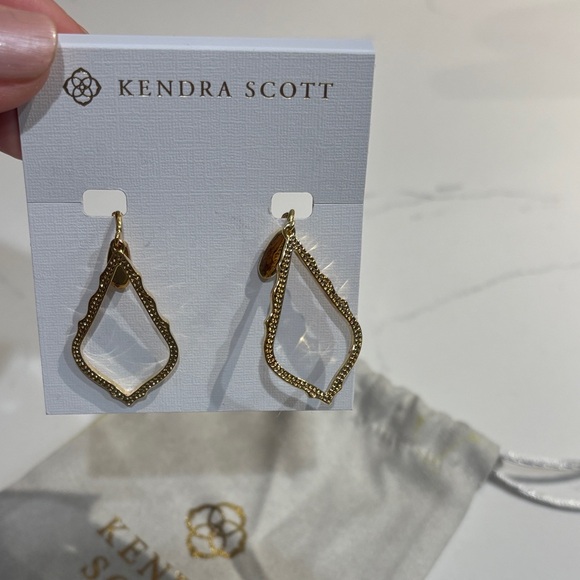 Kendra Scott Gold Geometric Earrings - Picture 2 of 5